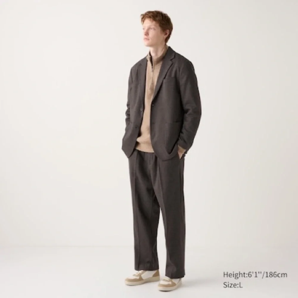 NWT Uniqlo grey comfort 2b jacket plaid xs - Picture 13 of 13